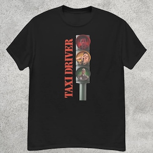 Vintage Taxi Driver T-Shirt | Robert De Niro Traffic Light Graphic Tee | 70s Cult Movie Shirt | Vintage Film Aesthetic