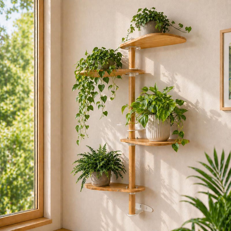 Oak Wall Planter Shelf - Etsy UK
