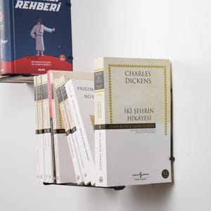 Wall Mounted Metal Invisible Bookshelf: Modern Home Decor, Nursery Bookshelf, Bookshelf for Living Room and Bedroom, Display Bookshelves.