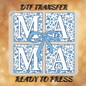Couquette Floral Mama DTF Transfer Ready To Pres, Boho Floral Mom, Heat Transfer, Direct To Film, High Quality, Full Color, Iron On Transfer