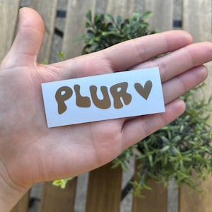 PLUR vinyl sticker EDM-sticker | gratis verzending! |Autobumpersticker, laptop, bidon | Raves, snuisterijen, edm, spruitjes, muziekfestivals