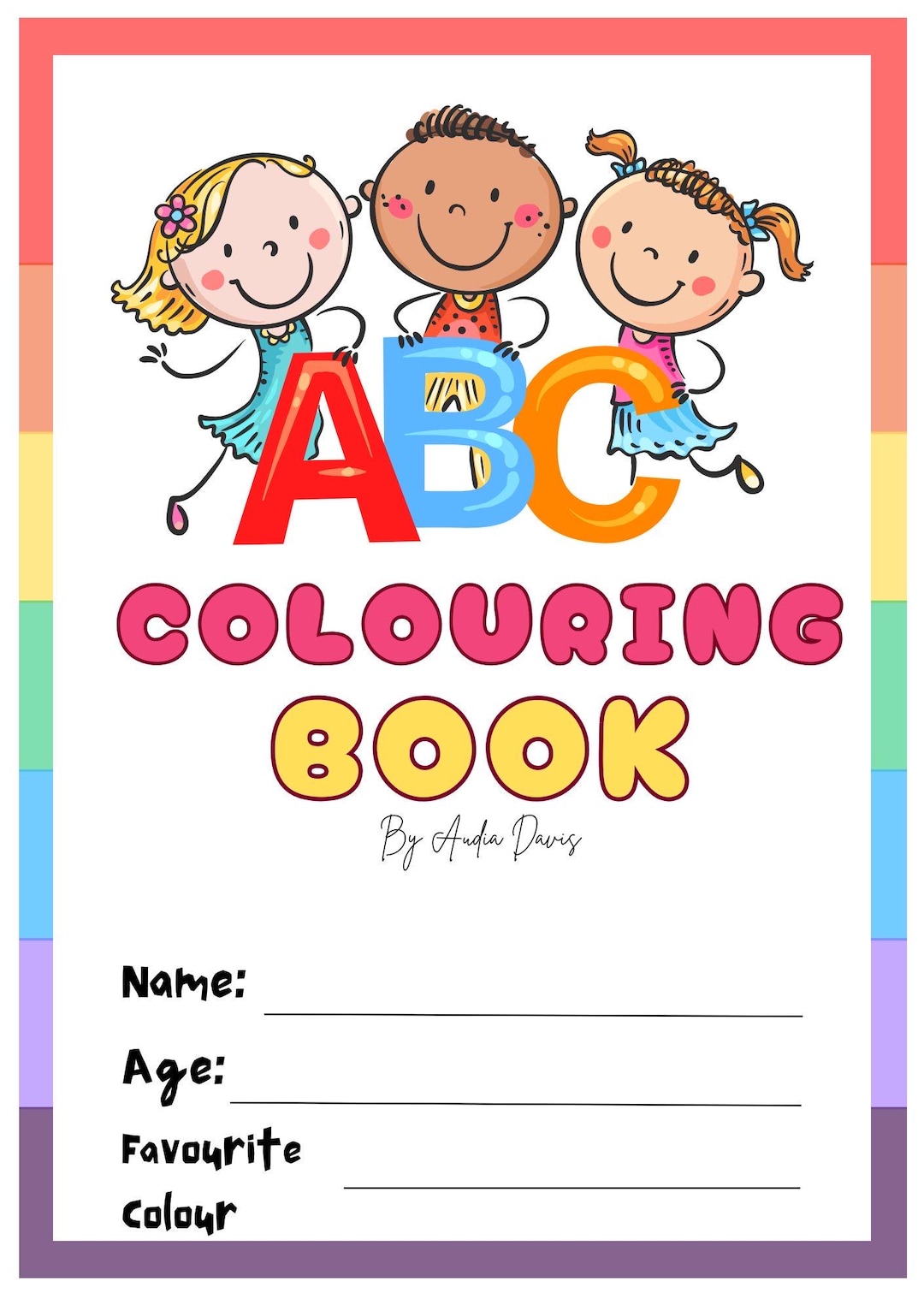 ABC Colouring Book - Etsy