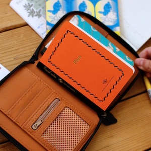 Portafoglio portapassaporto TN / Quaderno ad anelli formato A7 con 6 anelli e ricariche vuote per passaporto TN / Organizer per diario di viaggio / Regalo di cancelleria