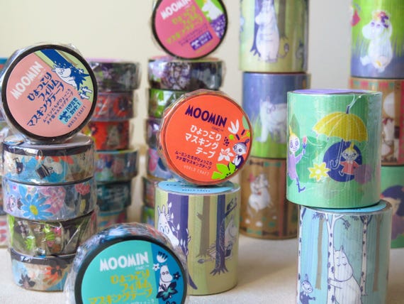 Moomin Masking Tapes, 18 Designs Available - Washi, PET Film, PE cloth | Moomin Sticker Stationery Journals Planner Scrapbooking