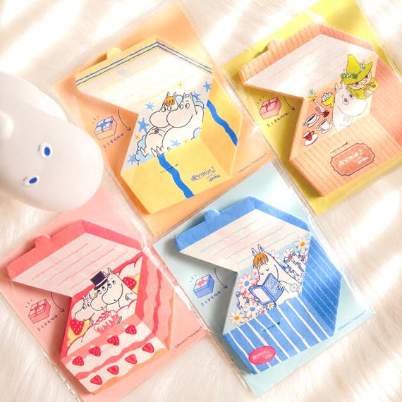 Moomin Sticky Notes | Foldable Gift Box Design | Gift Message Surprise | Bullet Journal, Stationery, Scrapbook, Memo Pads