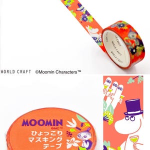 Moomin Masking Tapes, 18 Designs Available - Washi, PET Film, PE cloth | Moomin Sticker Stationery Journals Planner Scrapbooking F