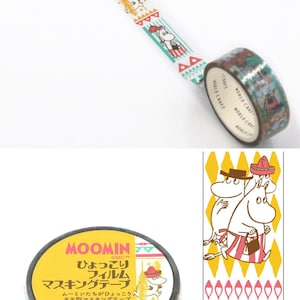 Moomin Masking Tapes, 18 Designs Available - Washi, PET Film, PE cloth | Moomin Sticker Stationery Journals Planner Scrapbooking J