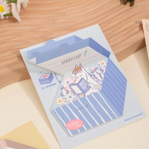 Moomin Sticky Notes | Foldable Gift Box Design | Gift Message Surprise | Bullet Journal, Stationery, Scrapbook, Memo Pads image 15