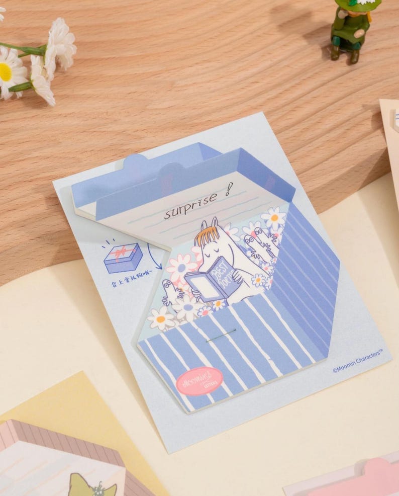 Moomin Sticky Notes | Foldable Gift Box Design | Gift Message Surprise | Bullet Journal, Stationery, Scrapbook, Memo Pads image 15