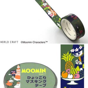 Moomin Masking Tapes, 18 Designs Available - Washi, PET Film, PE cloth | Moomin Sticker Stationery Journals Planner Scrapbooking D