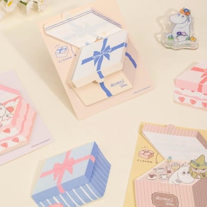 Moomin Sticky Notes | Foldable Gift Box Design | Gift Message Surprise | Bullet Journal, Stationery, Scrapbook, Memo Pads image 2