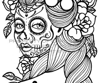 Day Of The Dead Tattoo Flash