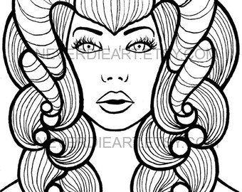 digital download print your own coloring book outline page