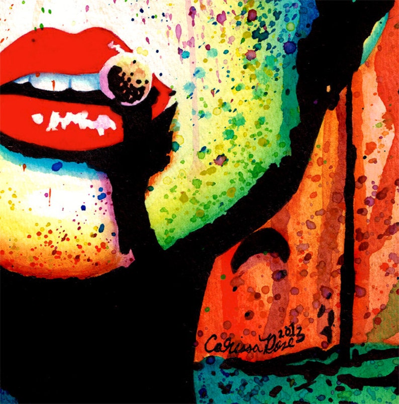 Art Print Electric Wasteland Poster Colorful Rainbow Edgy Alternative Pop Art Punk Rock Girl 5x7, 8x10, 10.5x13.8, 11x17 inch image 3