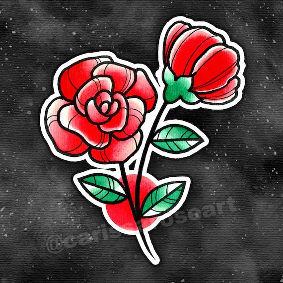 Old School Tattoo Flower Flash