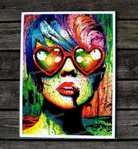 Poster Tapestry Metal Art Print Electric Wasteland Lowbrow Rainbow