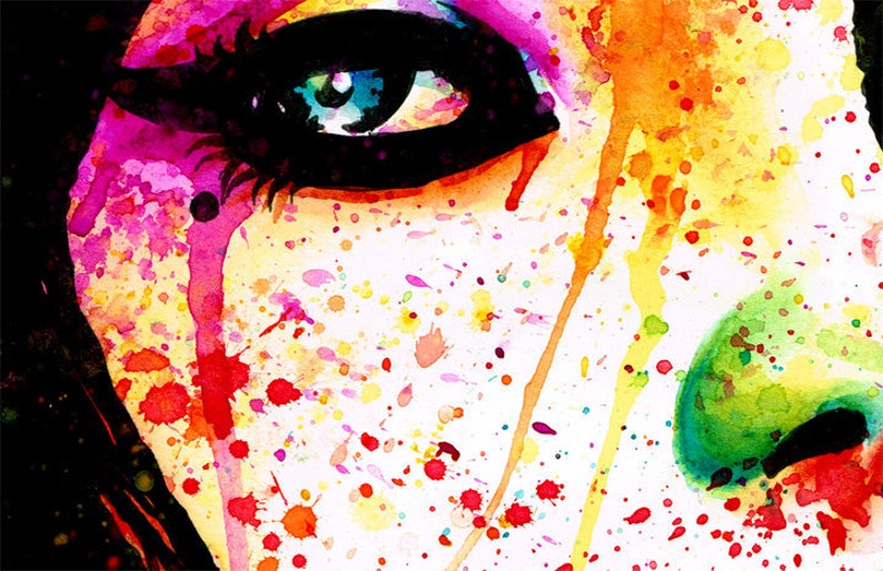 Punk Rock Signed Art Print Edgy Rainbow Colorful Wall Art - Etsy