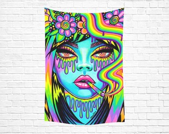 No. 45 | Poster | Tapestry | Metal Print | Colorful Neon Rainbow