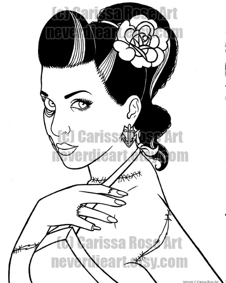 Digital Download Print Your Own Coloring Book Outline Page Etsy