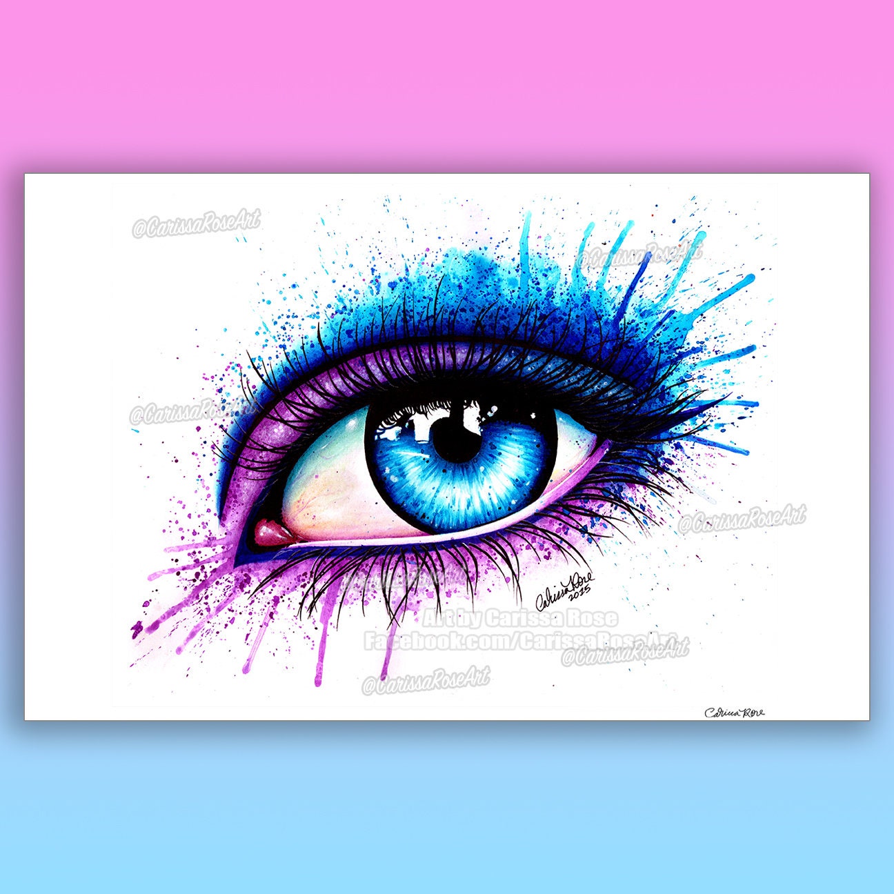 Eye | Poster | Tapestry | Metal Print | Colorful Pop Art Pink