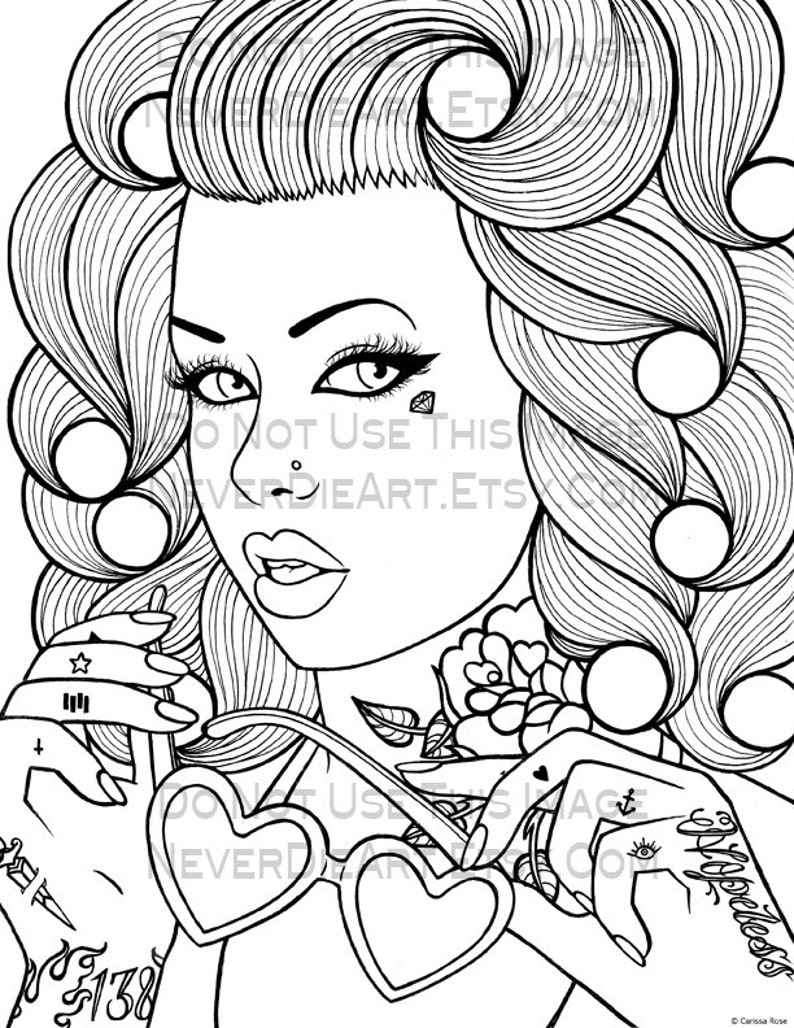 Digital Download Print Your Own Coloring Book Outline Page | Etsy Canada