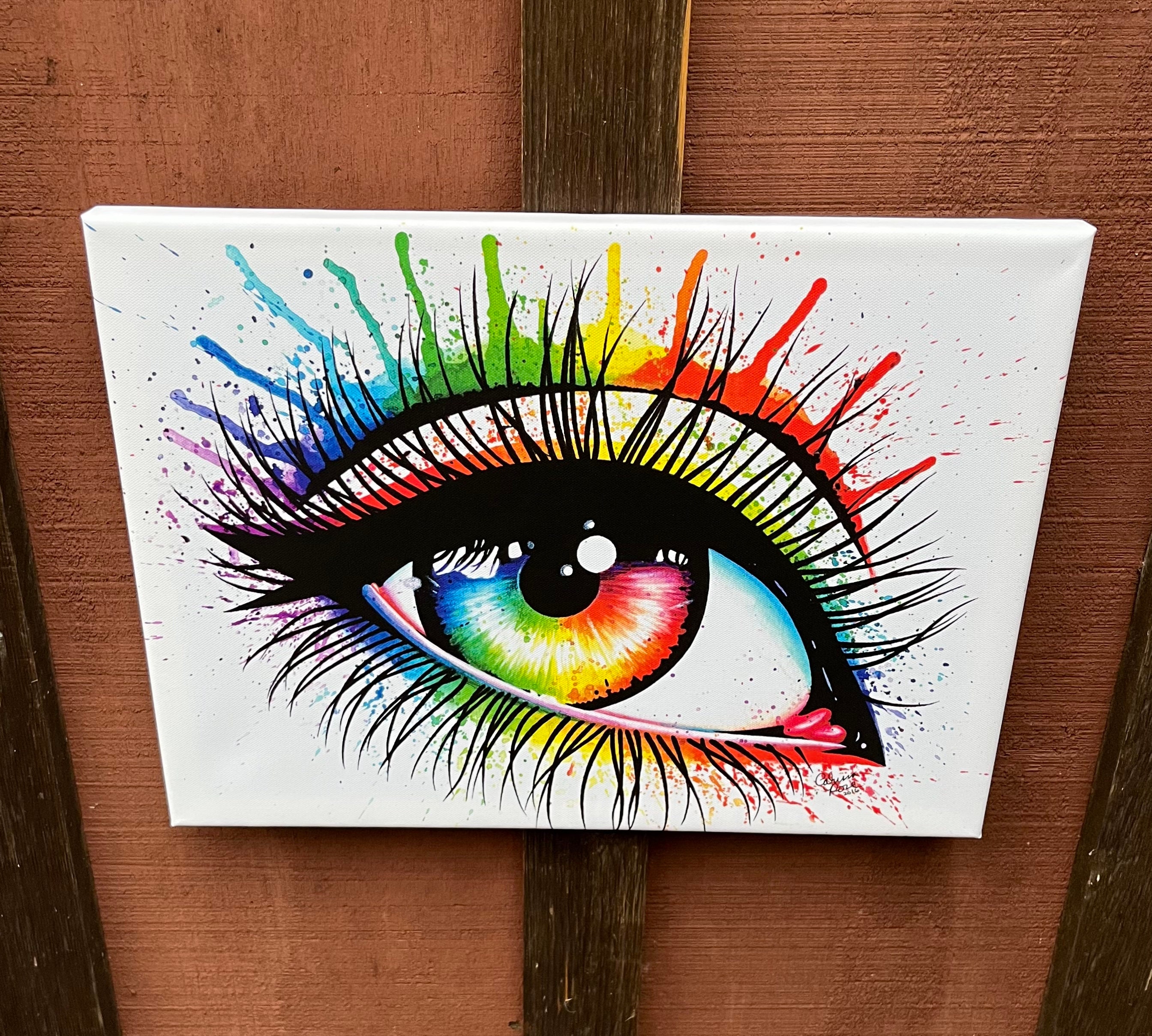 12x16 in Stretched Canvas Print | Eye III | Edgy Alternative