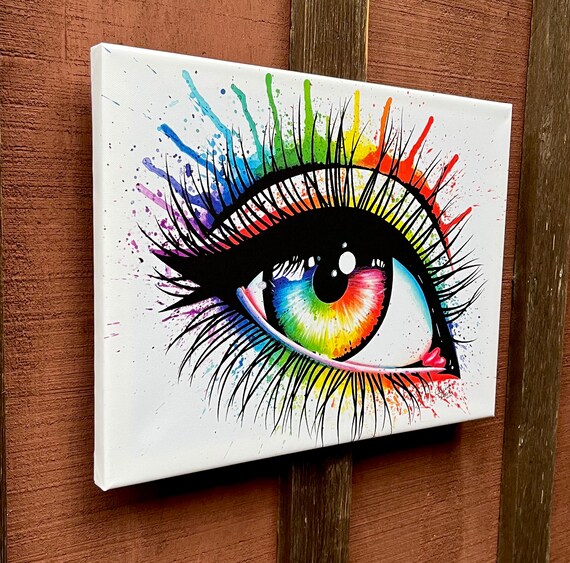 12x16 in Stretched Canvas Print | Eye III | Edgy Alternative