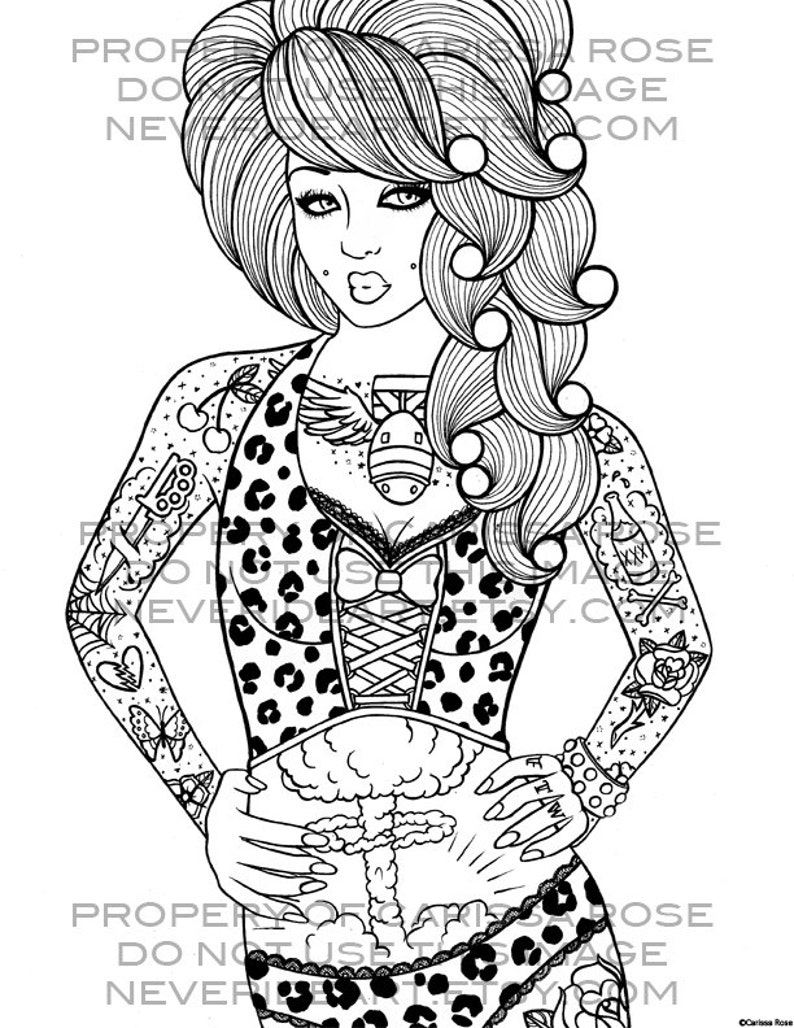 Download Digital Download Print Your Own Coloring Book Outline Page | Etsy
