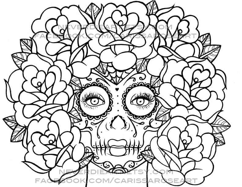 Download Digital Download Print Your Own Coloring Book Outline Page | Etsy