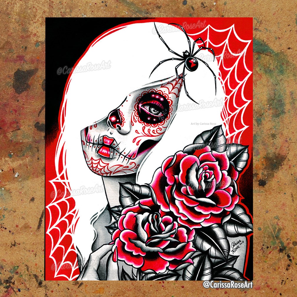 Black Widow | Art Print | Metal Art Print | Tapestry | Tattoo