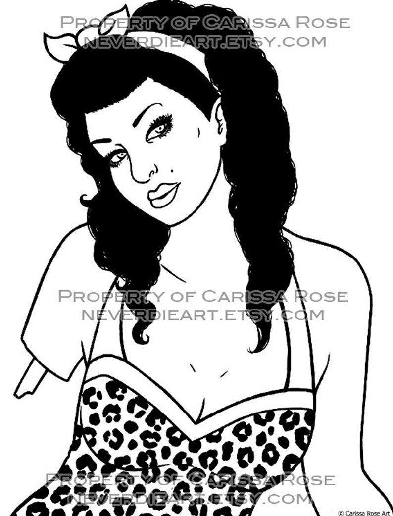Digital Download Print Your Own Coloring Book Outline Page Etsy