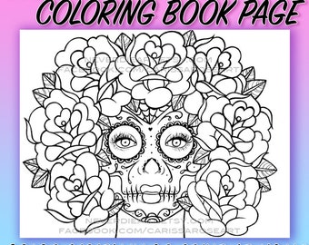 Digital Download Print Your Own Coloring Book Outline Page - Quietude by Carissa Rose