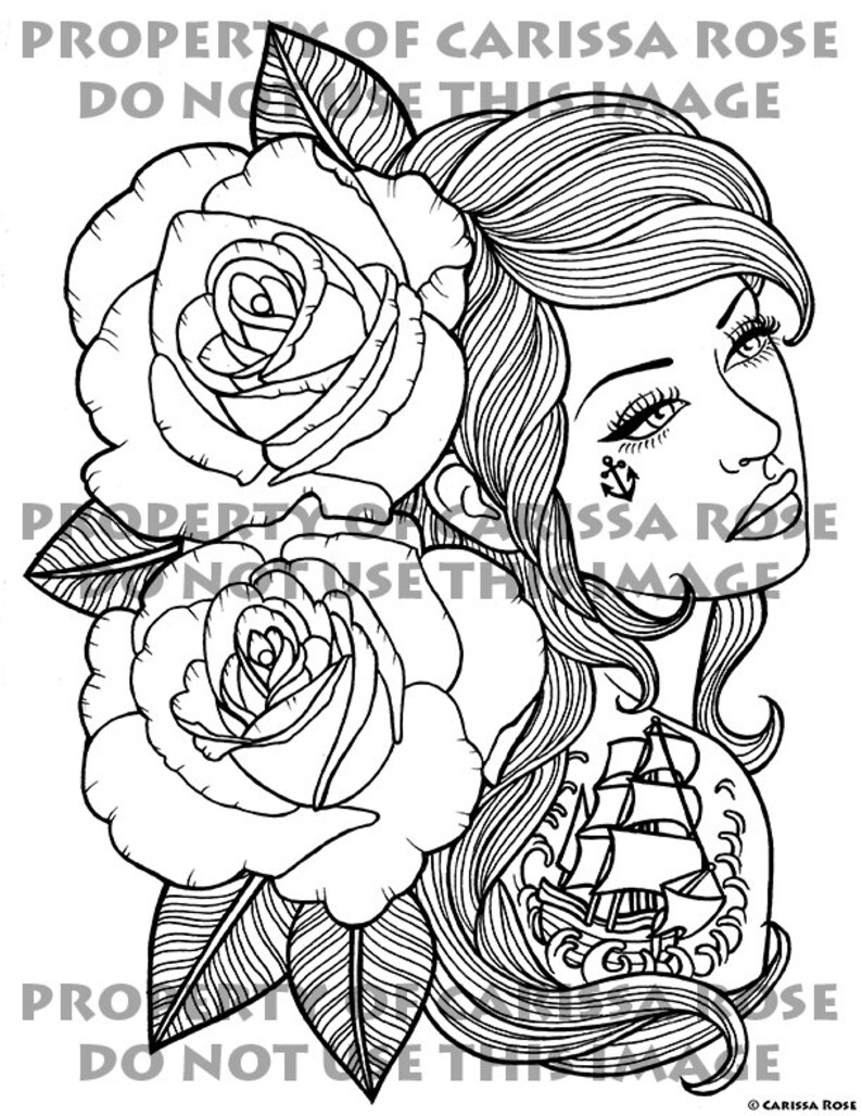 Digital Download Print Your Own Coloring Book Outline Page | Etsy