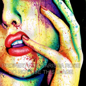 Art Print Welcome to the Masquerade Colorful Pop Art Edgy High Fashion Rainbow Woman 5x7, 8x10, 10.5x13.8, or 11x17 inch image 2