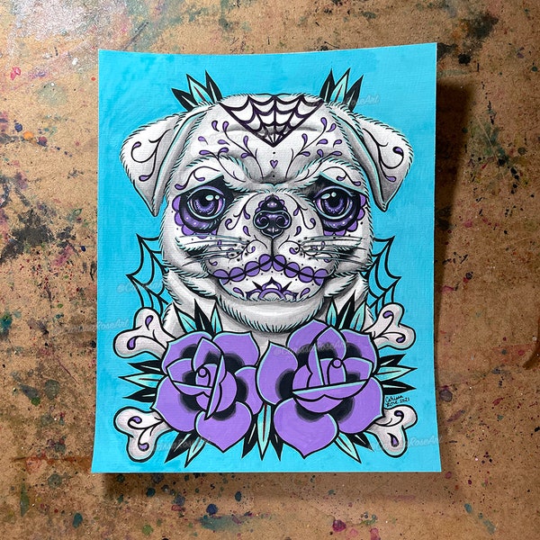 Day of the Dead Dog Wall Hangings Etsy