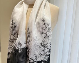 silk monochrome scarf