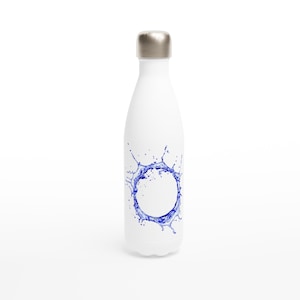 White 17oz Stainless Steel Water Bottle