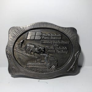 Sands Belt Buckle Co North Dakota Farm Bureau Pewter Limited Edition 258/500