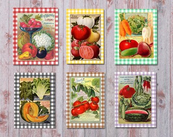 Wrapped Canvas Print " Veggie Seeds" Horizontal