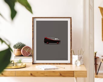 A-Team, GMC Vandura Wall art Printable, Movie Car Poster, Nursery Decor, Car Bedroom, Instant Download