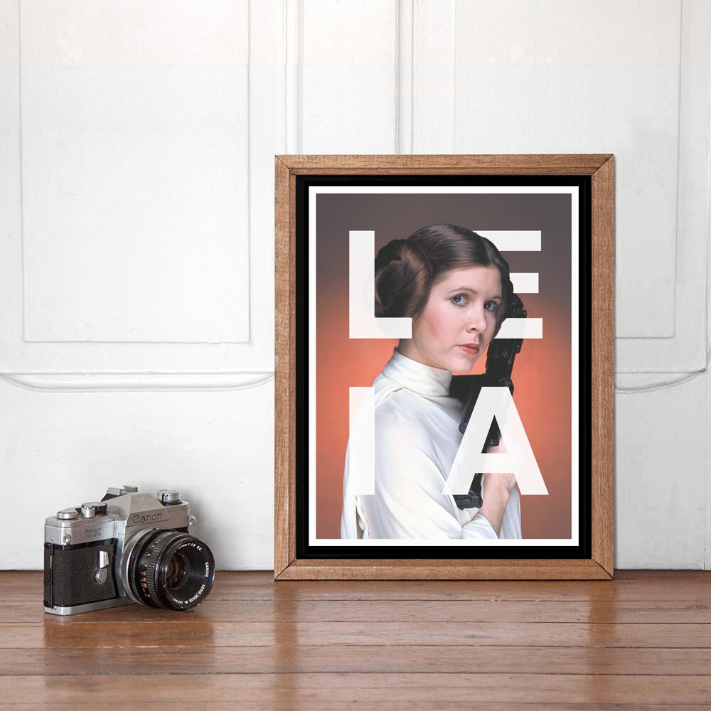 Princess Leia Modern Poster Star Wars Wall art Printable Etsy