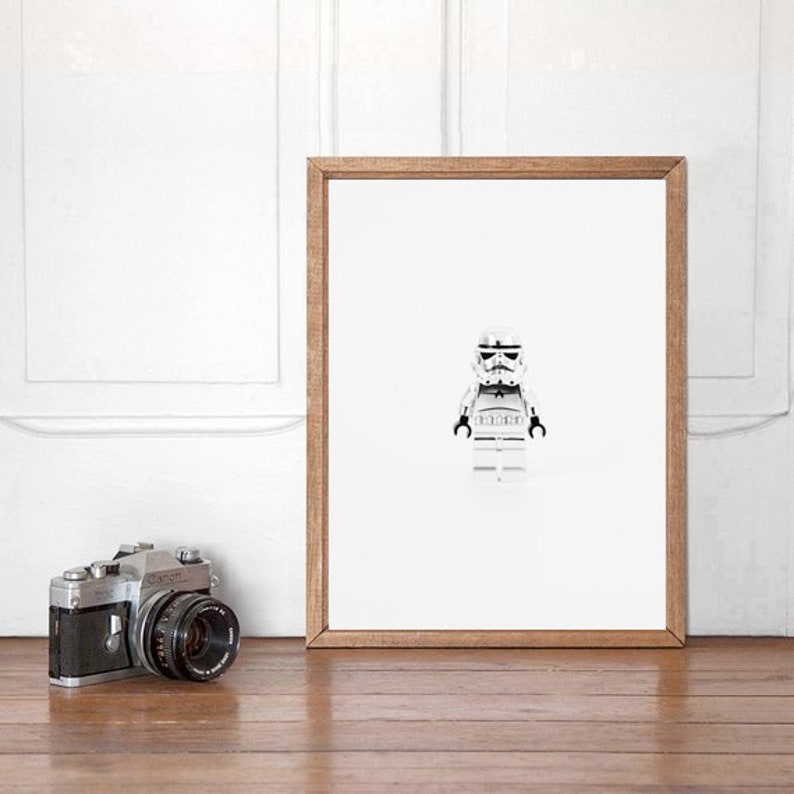 Chrome Stormtrooper Star Wars Lego Wall art Printable Start Etsy
