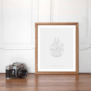 Millennium Falcon, Star Wars Wall art Printable, Start Wars Poster, Home Decor, Nursery Decor, Instant Download