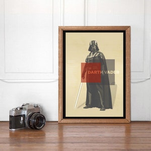 Darth Vader Mid Century Poster, Star Wars Wall art Printable, Start Wars Poster, Nursery Decor, Superhero Bedroom, Instant Download