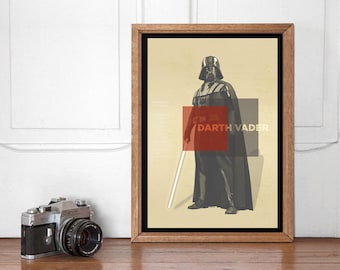 Darth Vader Mid Century Poster, Star Wars Wall art Printable, Start Wars Poster, Nursery Decor, Superhero Bedroom, Instant Download