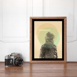 Chewbacca Mid Century Poster, Star Wars Wall art Printable, Start Wars Poster, Nursery Decor, Superhero Bedroom, Instant Download