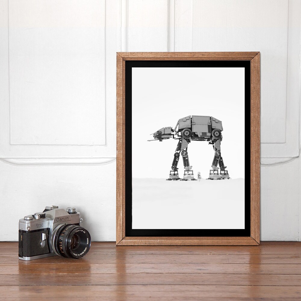 AtAt Star Wars Lego Wall art Printable Start Wars Poster Etsy