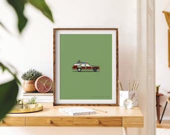 National Lampoons Vacation, Ford LTD Country Squire Wall art Printable, Movie Car Poster, Nursery Decor, Car Bedroom, Instant Download