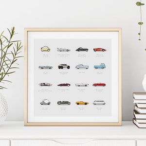 Weirdest Cars Of All Time,  Wall art Printable, Movie Car Poster, Nursery Decor, Car Bedroom, Instant Download