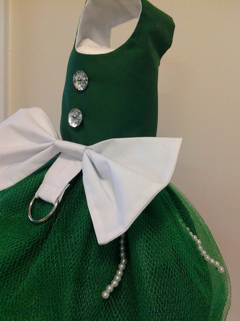 Green Dog Dress
 Green Dog Dress Dog Clothes Dog Dresses Christmas Dog Dress Etsy